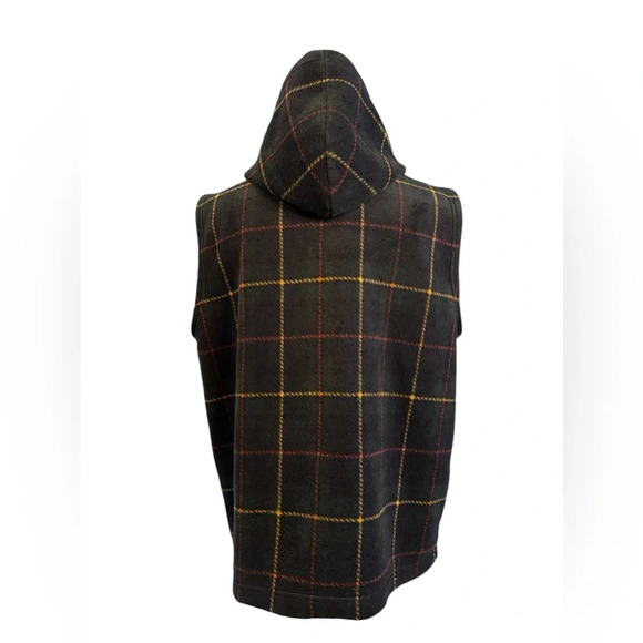 Ralph Lauren Black Label Plaid Fleece Vest Hoodie - Picture 6 of 9
